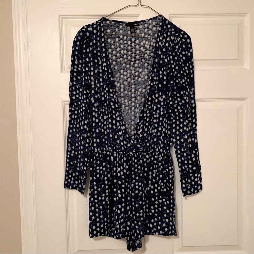 AQUA Long Sleeved Romper